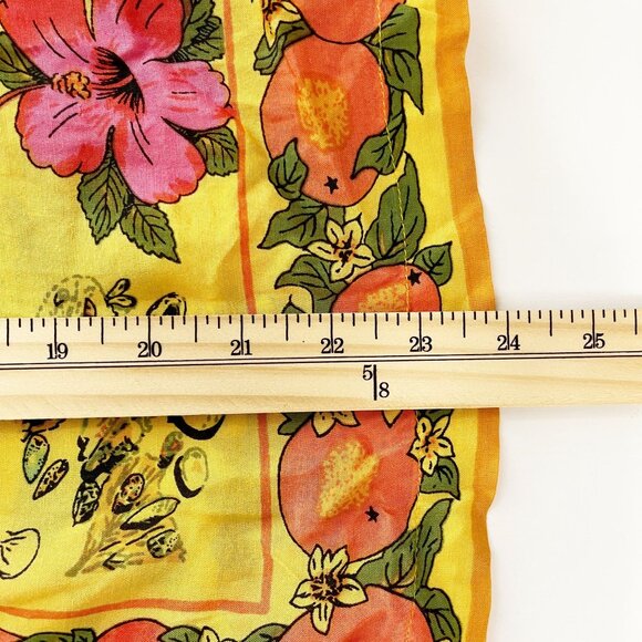 Urban Outfitters Women's Yellow Hawaiian Shirt Tropical Fruit Floral Size Small - Picture 6 of 6